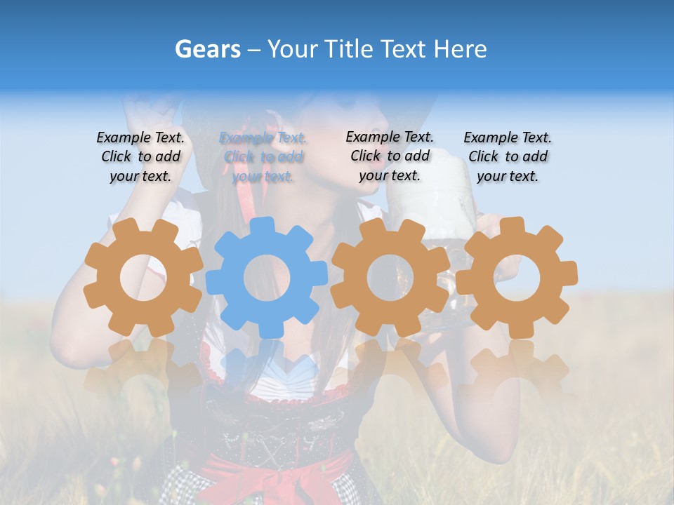 Girl Nature Jar PowerPoint Template