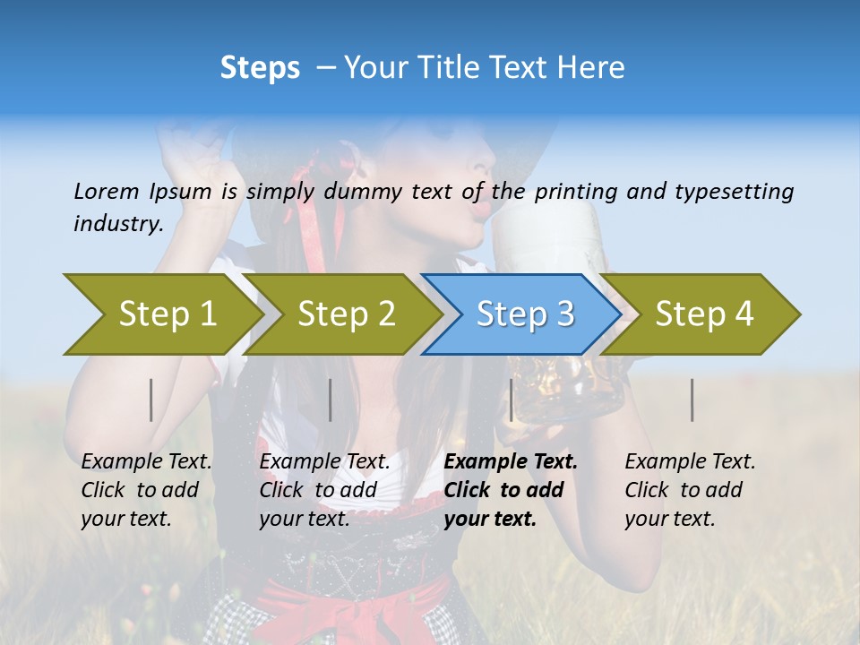 Girl Nature Jar PowerPoint Template