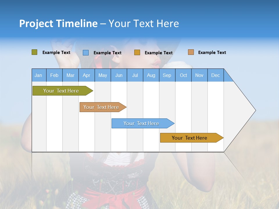 Girl Nature Jar PowerPoint Template