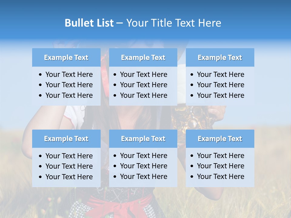 Girl Nature Jar PowerPoint Template