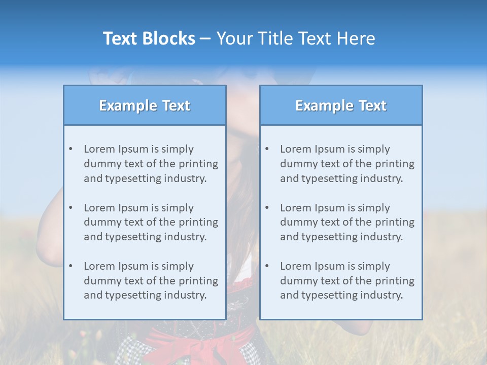 Girl Nature Jar PowerPoint Template