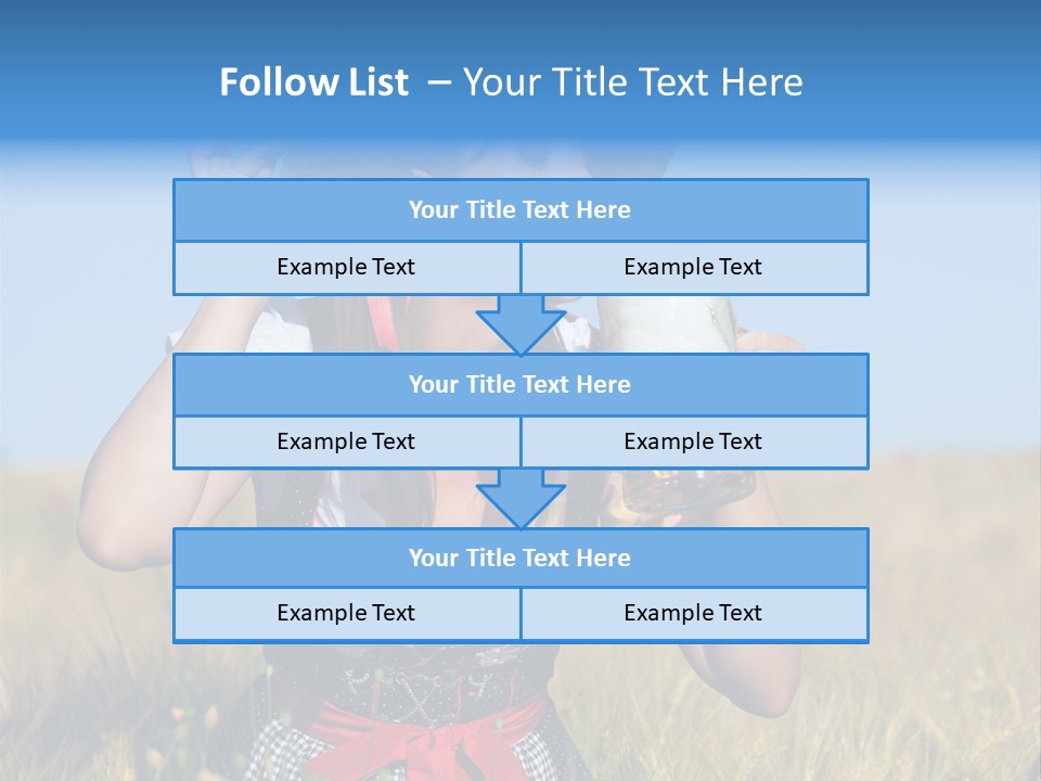 Girl Nature Jar PowerPoint Template