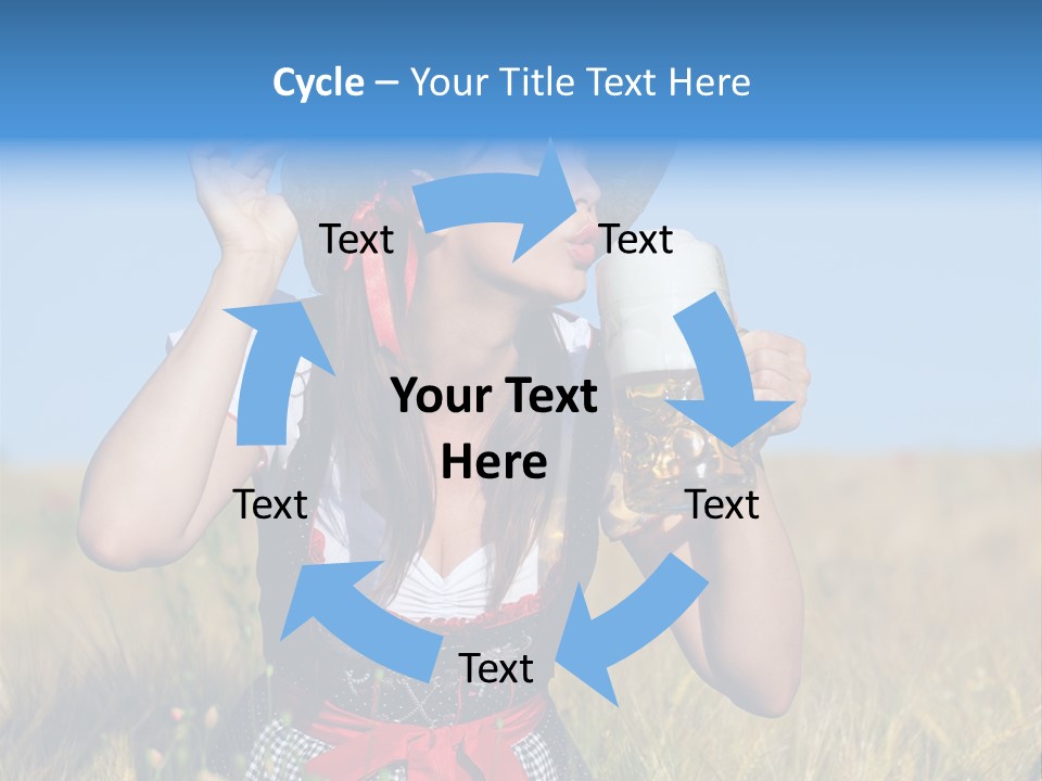 Girl Nature Jar PowerPoint Template