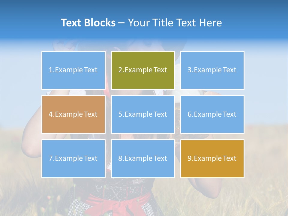 Girl Nature Jar PowerPoint Template