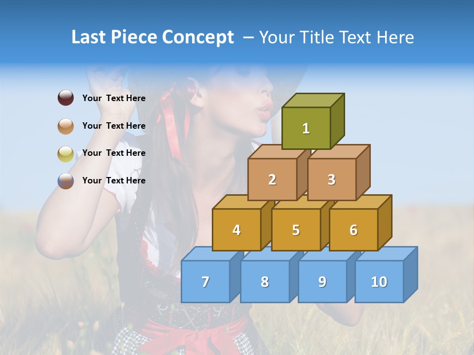 Girl Nature Jar PowerPoint Template