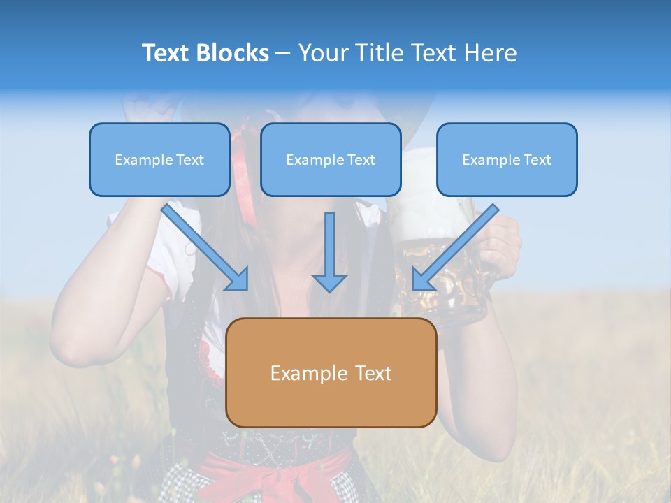 Girl Nature Jar PowerPoint Template