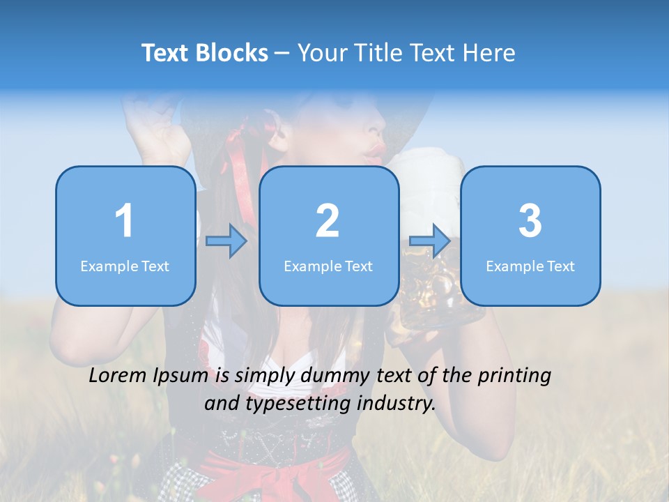 Girl Nature Jar PowerPoint Template