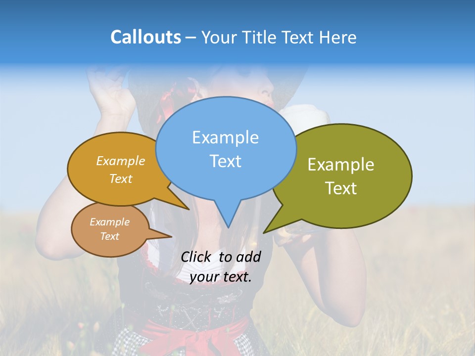 Girl Nature Jar PowerPoint Template