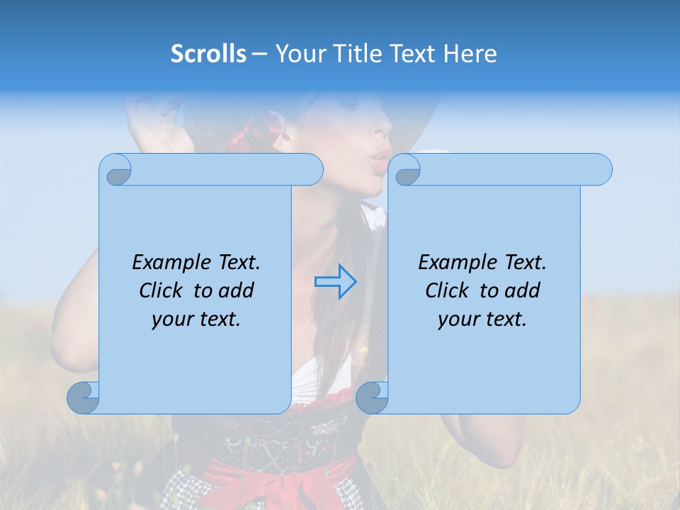 Girl Nature Jar PowerPoint Template