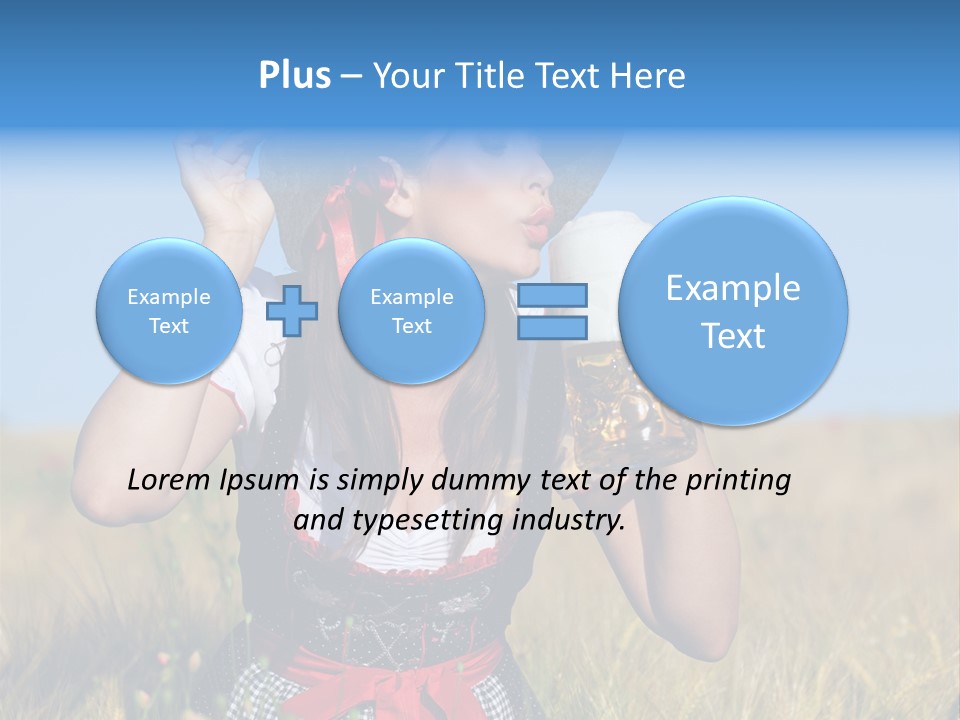 Girl Nature Jar PowerPoint Template