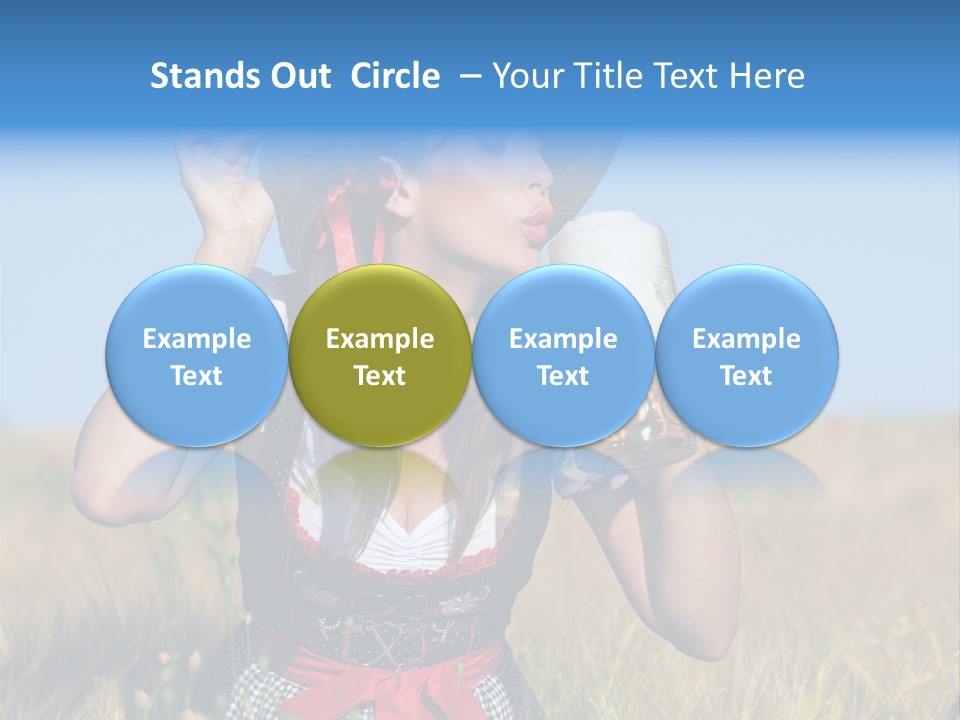 Girl Nature Jar PowerPoint Template