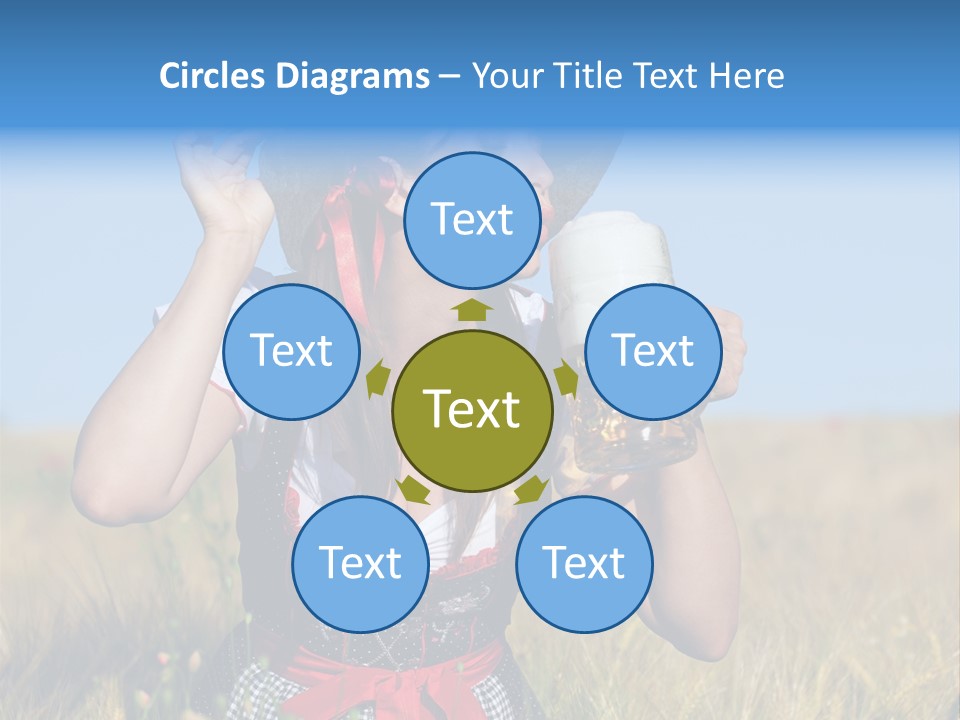 Girl Nature Jar PowerPoint Template