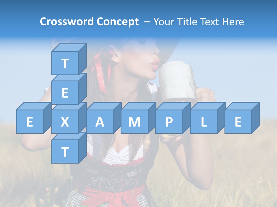 Girl Nature Jar PowerPoint Template