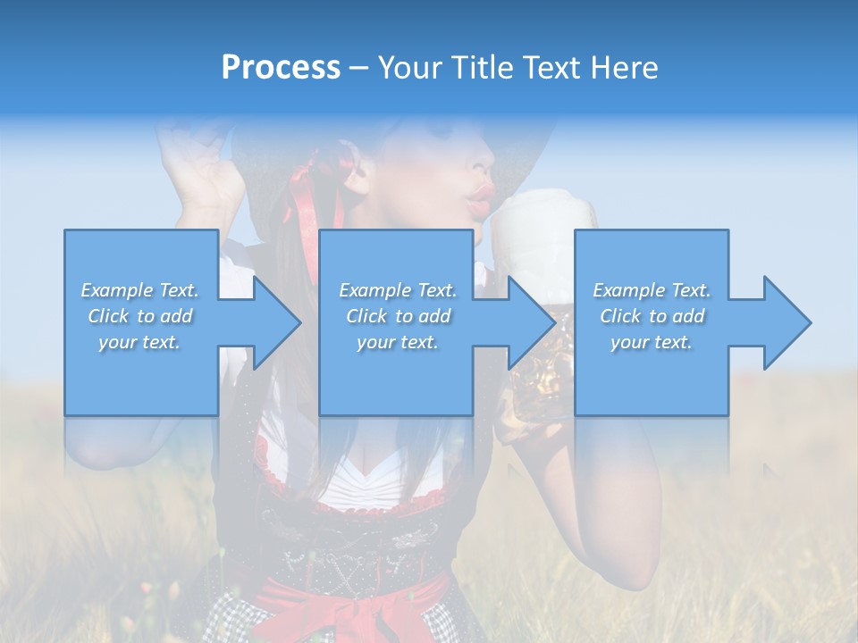 Girl Nature Jar PowerPoint Template