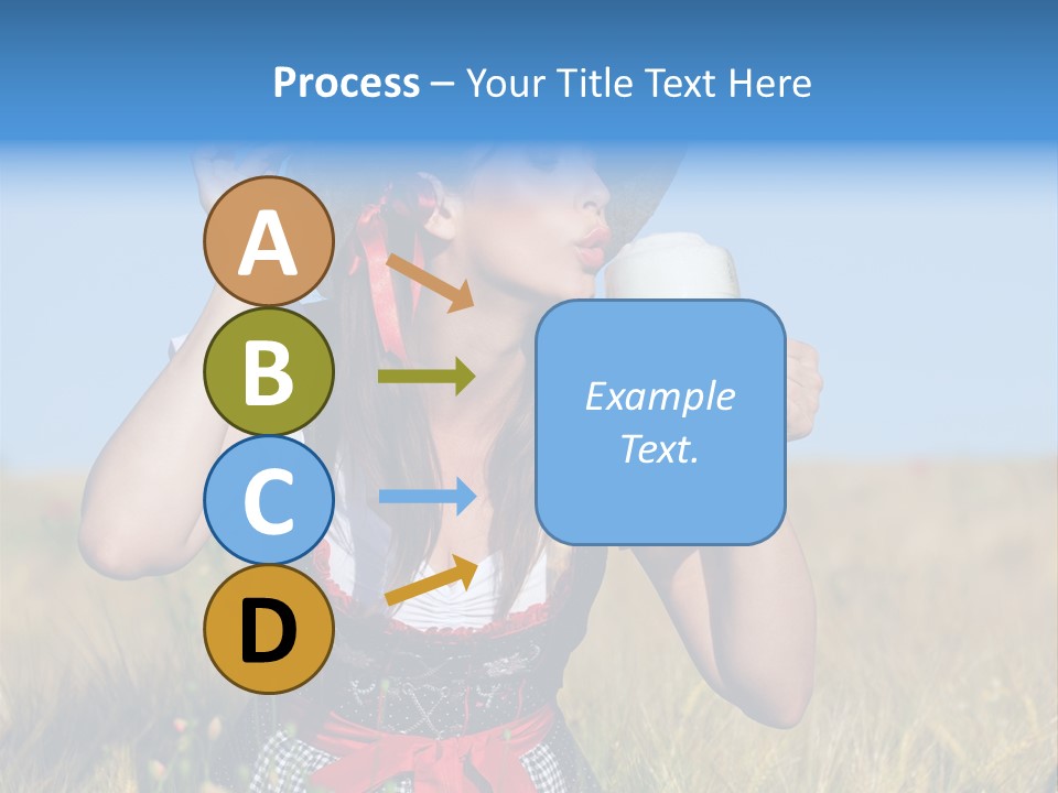 Girl Nature Jar PowerPoint Template