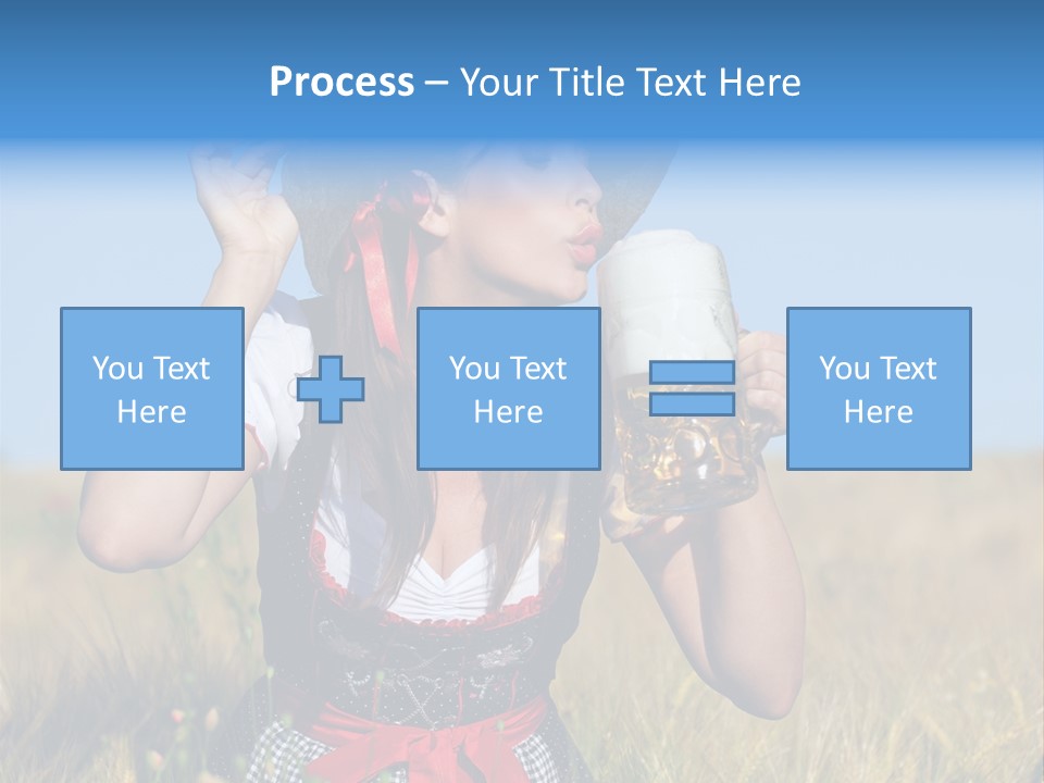 Girl Nature Jar PowerPoint Template