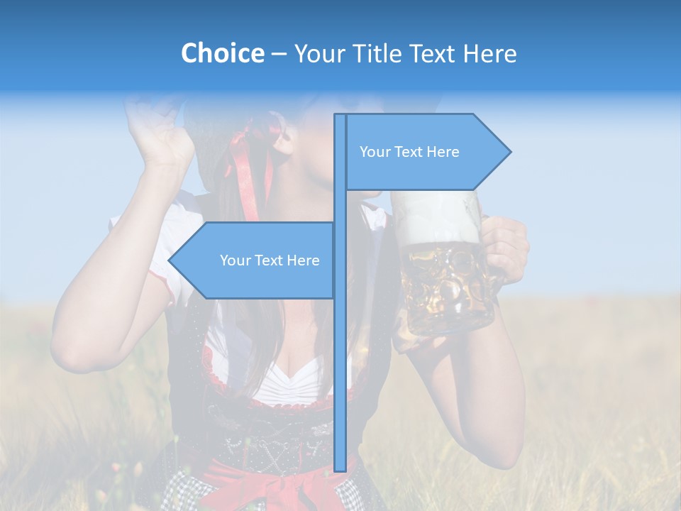 Girl Nature Jar PowerPoint Template