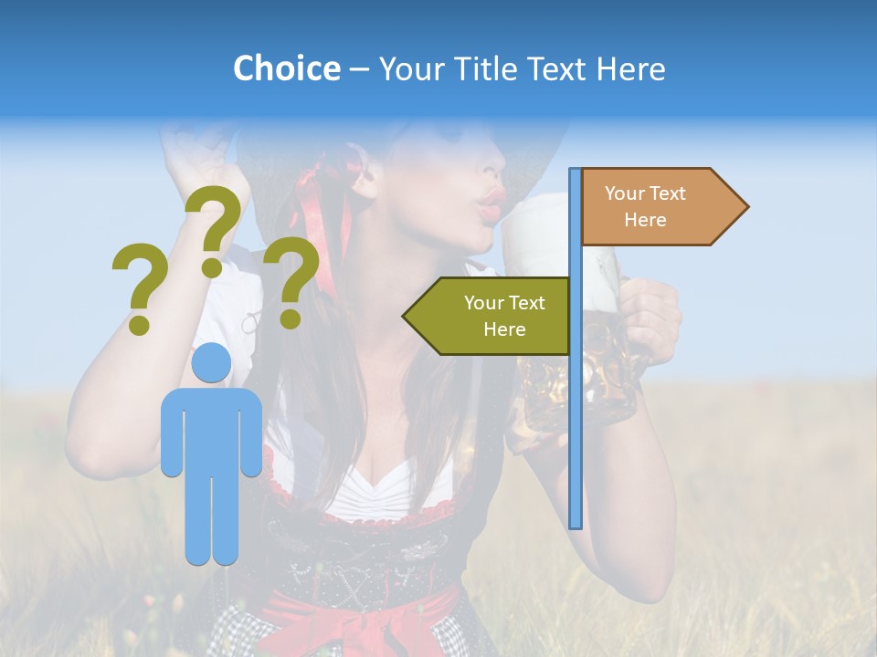 Girl Nature Jar PowerPoint Template