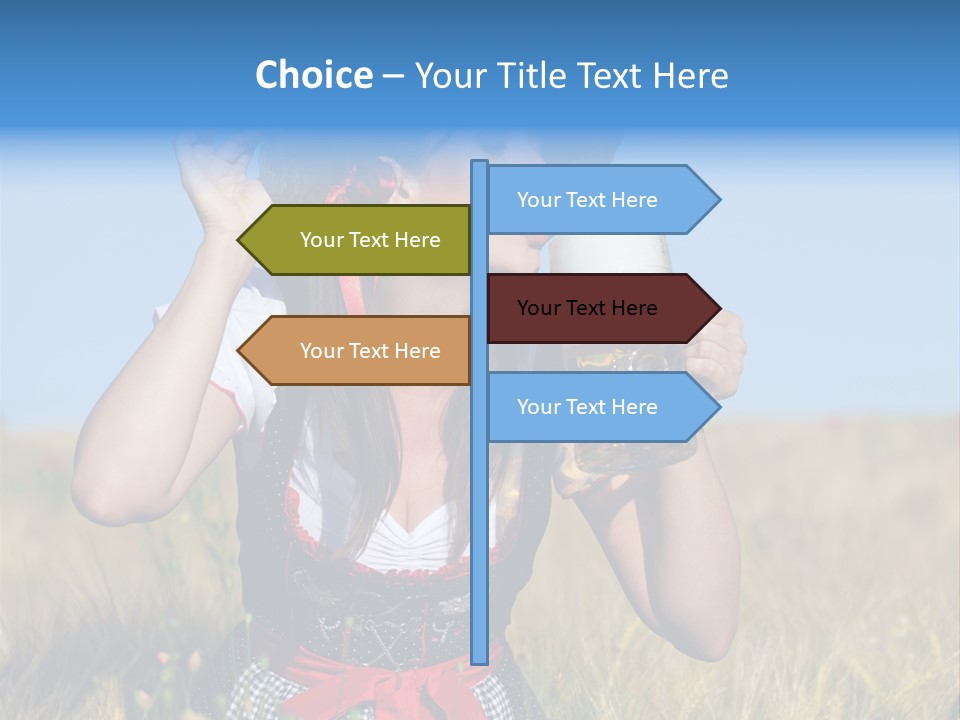 Girl Nature Jar PowerPoint Template