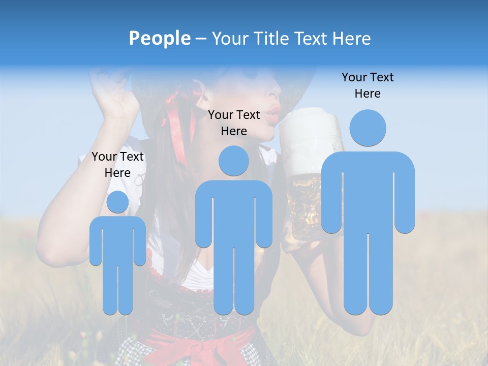 Girl Nature Jar PowerPoint Template