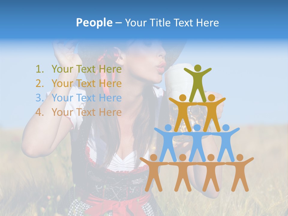 Girl Nature Jar PowerPoint Template