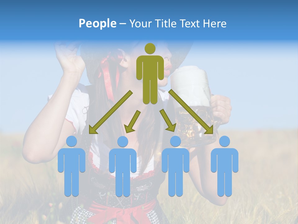 Girl Nature Jar PowerPoint Template