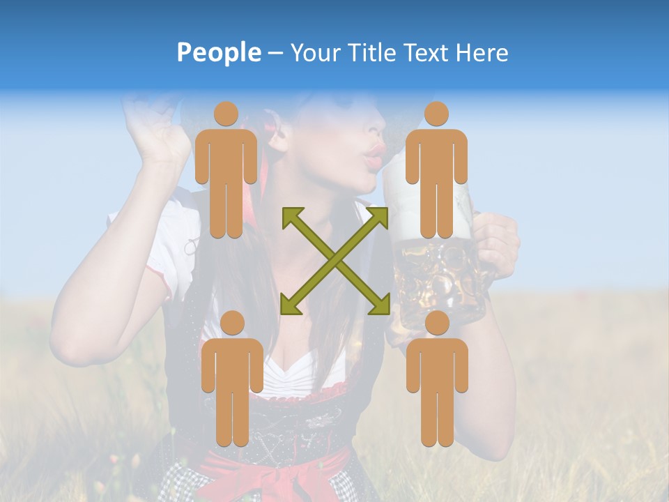 Girl Nature Jar PowerPoint Template