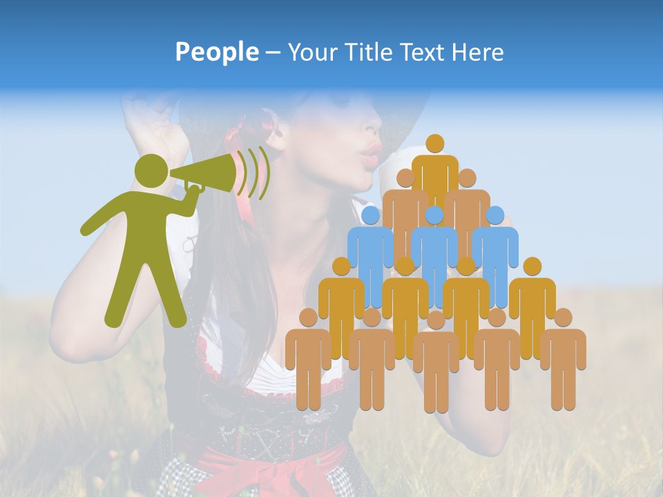 Girl Nature Jar PowerPoint Template