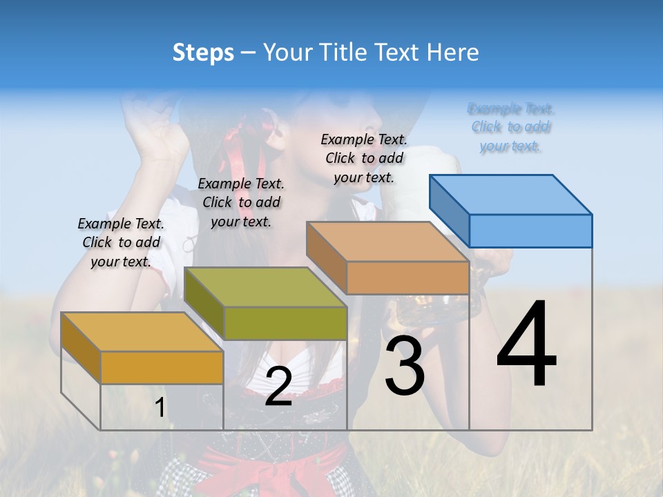 Girl Nature Jar PowerPoint Template