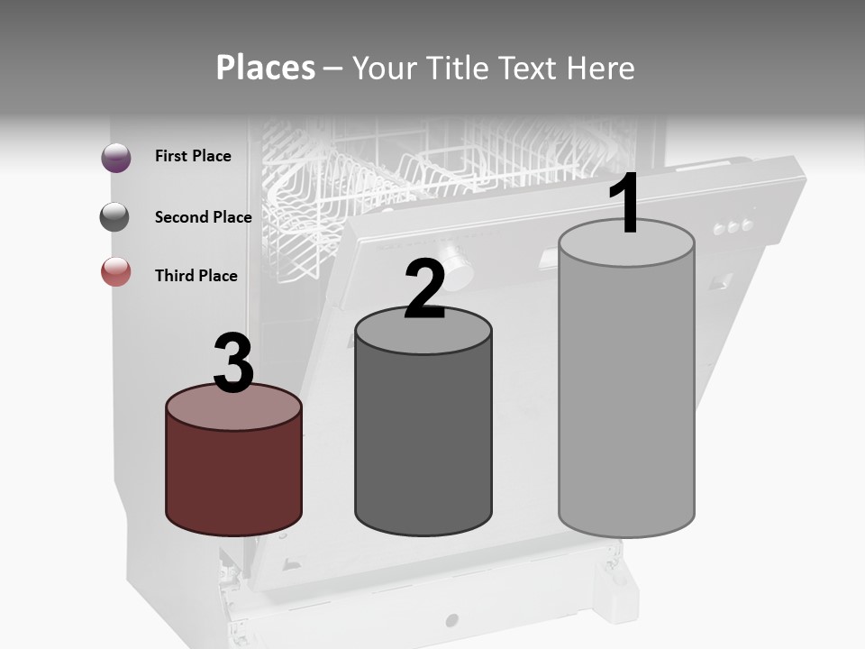 God White Cutlery PowerPoint Template
