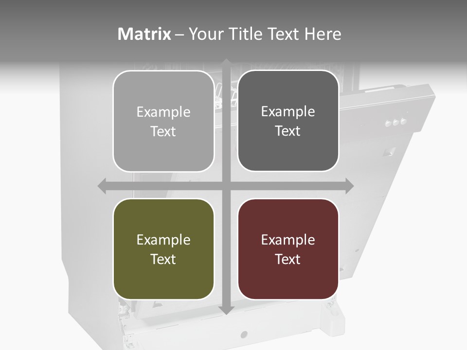 God White Cutlery PowerPoint Template