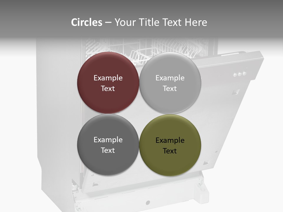 God White Cutlery PowerPoint Template