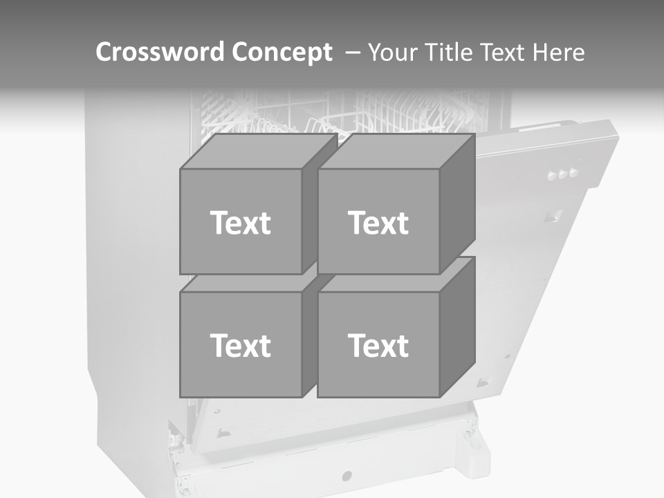 God White Cutlery PowerPoint Template