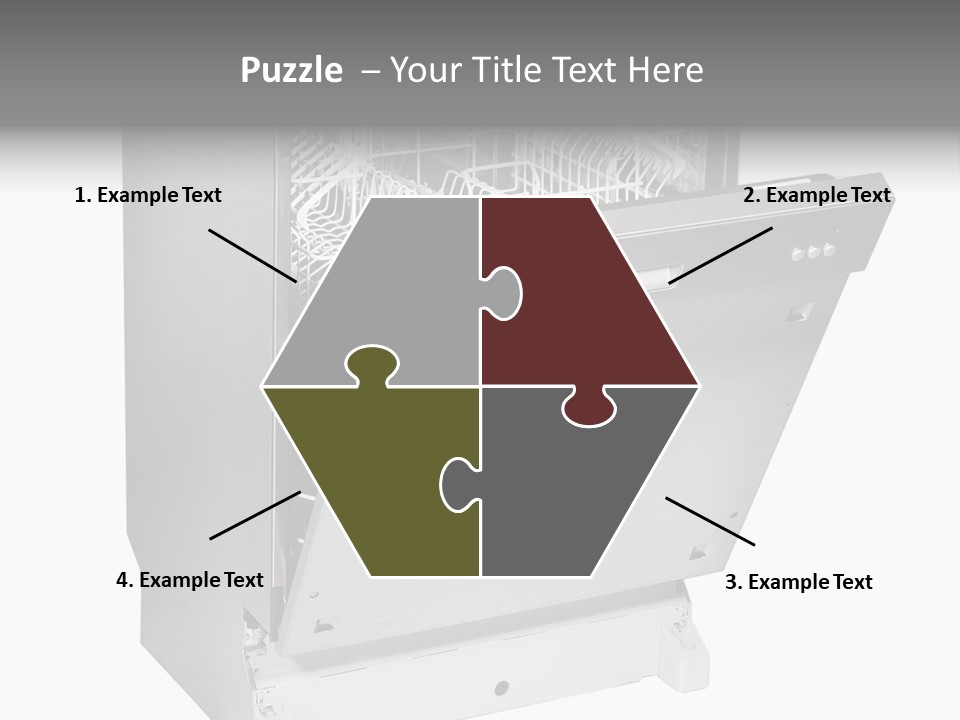 God White Cutlery PowerPoint Template