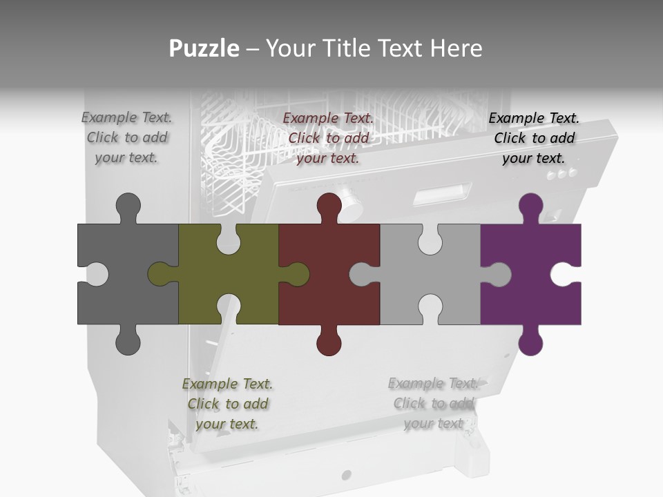 God White Cutlery PowerPoint Template