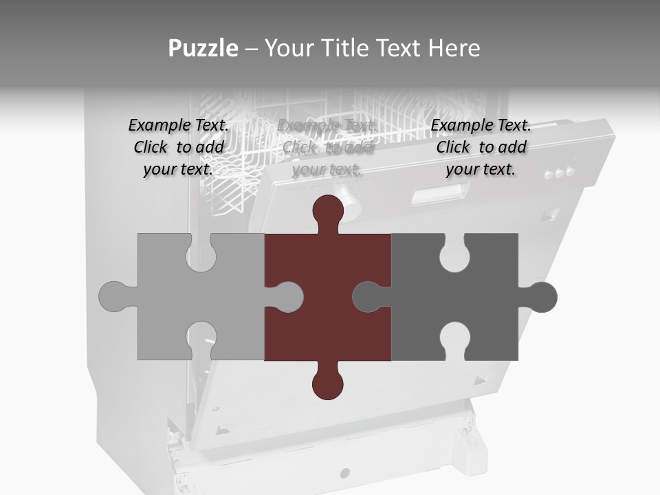 God White Cutlery PowerPoint Template