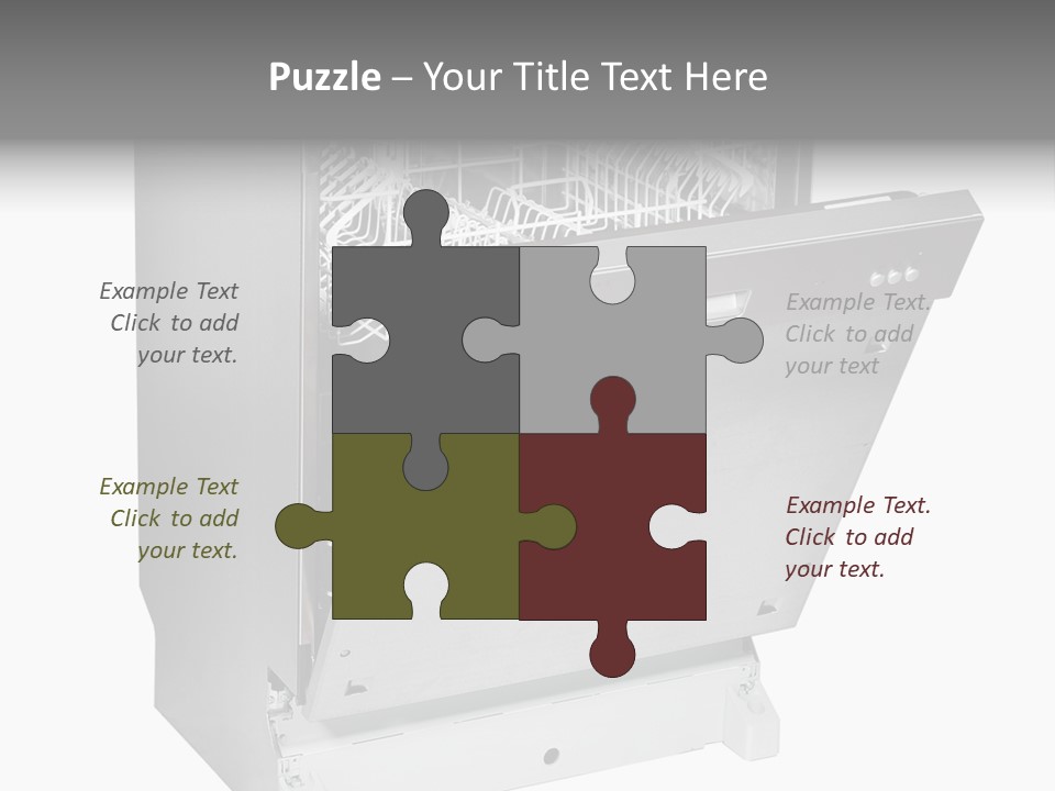 God White Cutlery PowerPoint Template