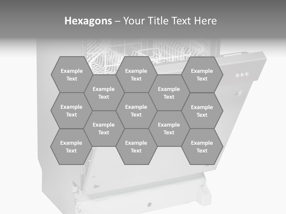 God White Cutlery PowerPoint Template