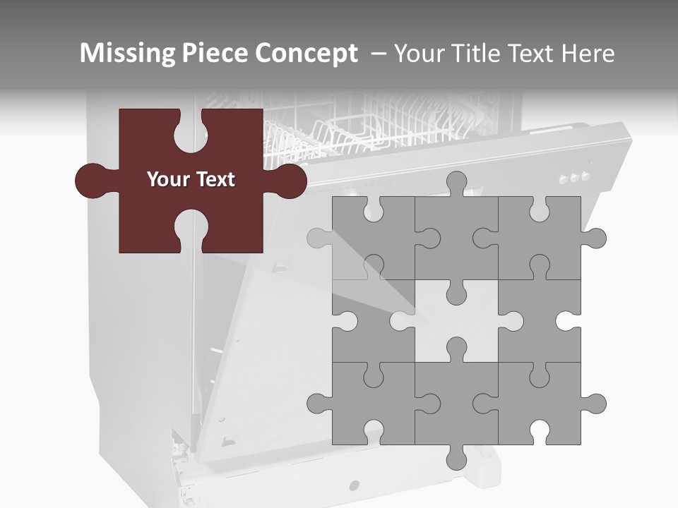 God White Cutlery PowerPoint Template