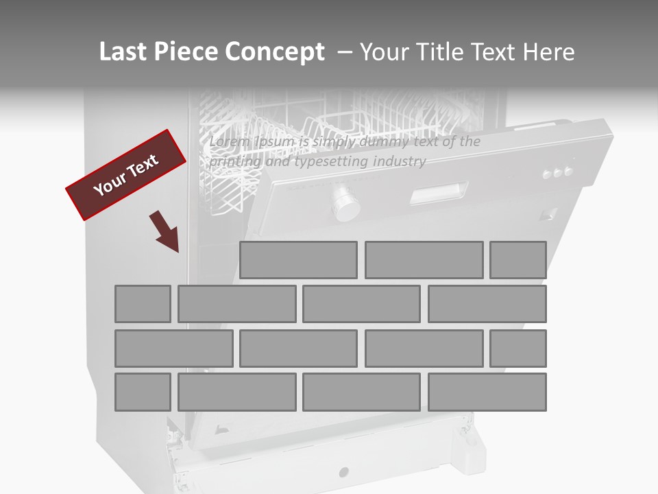 God White Cutlery PowerPoint Template