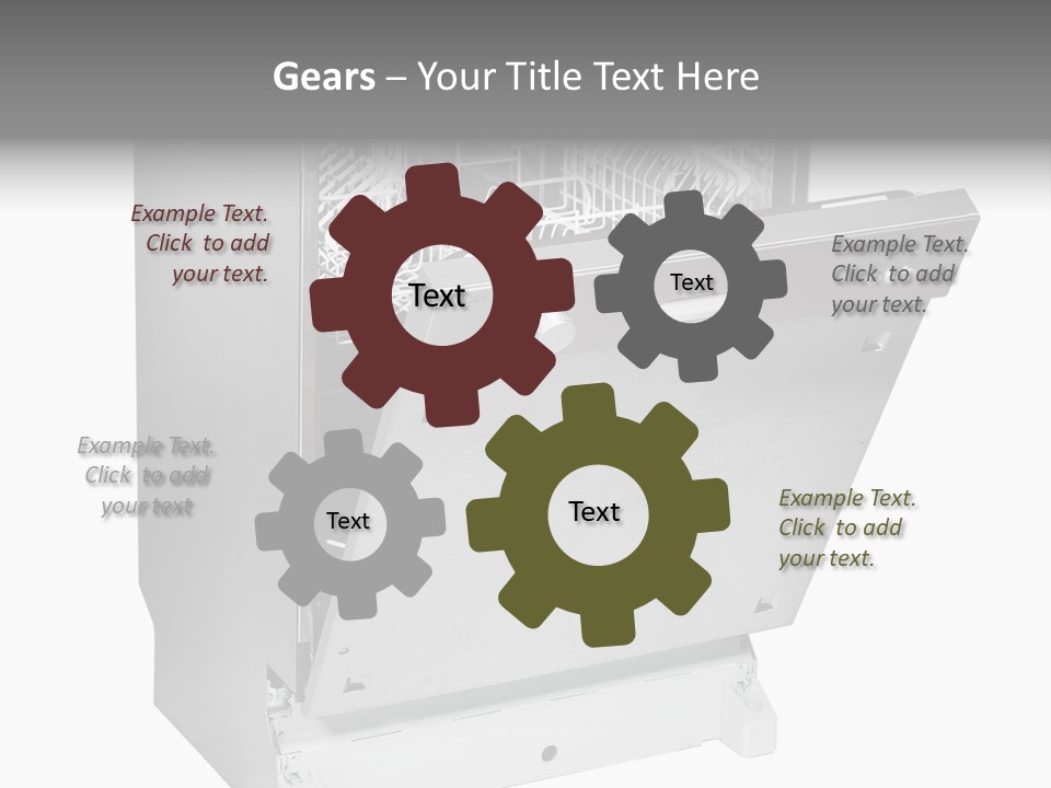 God White Cutlery PowerPoint Template