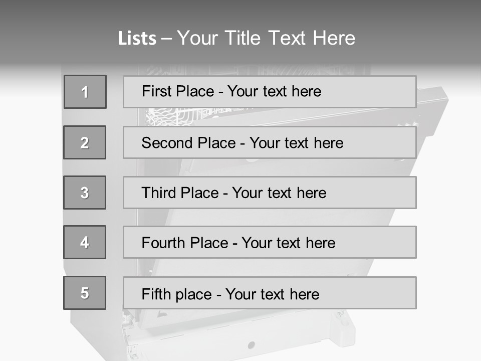 God White Cutlery PowerPoint Template