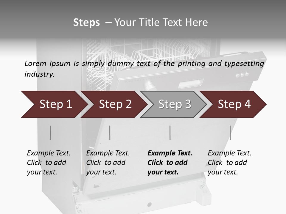 God White Cutlery PowerPoint Template