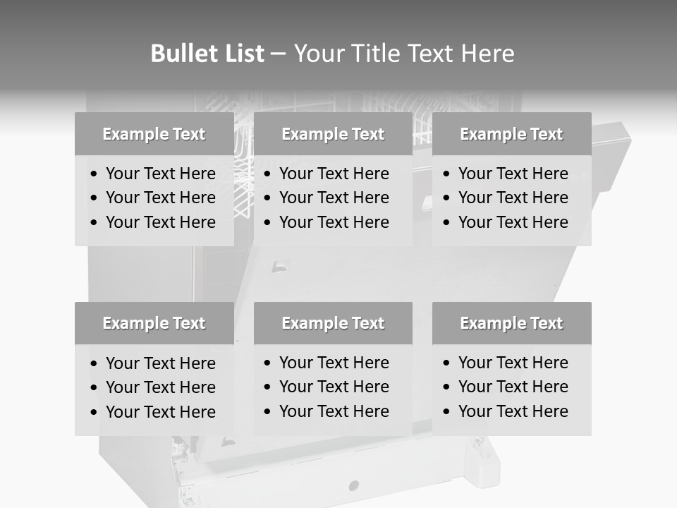 God White Cutlery PowerPoint Template