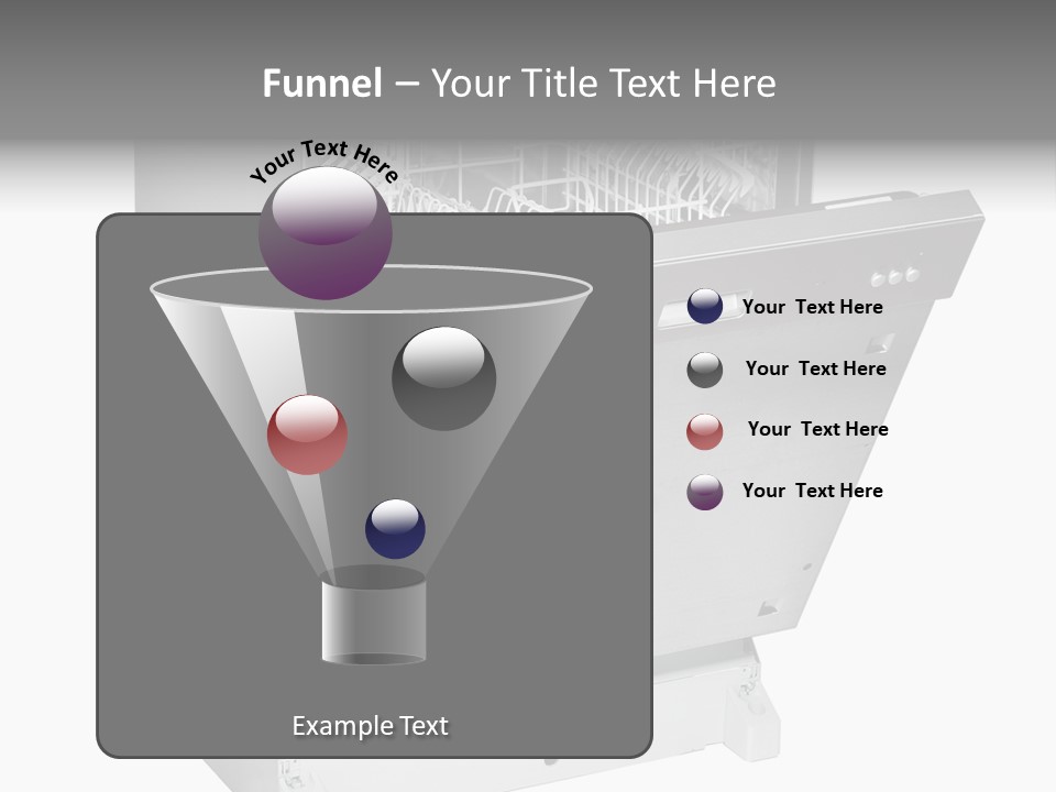 God White Cutlery PowerPoint Template