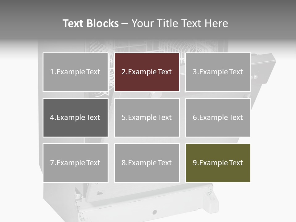 God White Cutlery PowerPoint Template