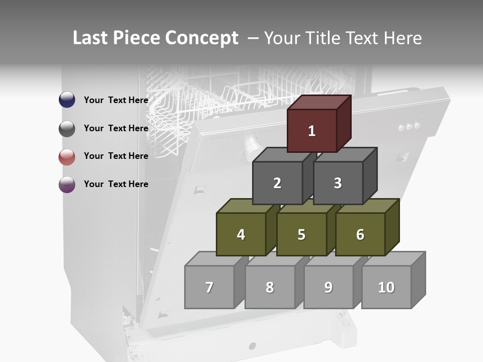 God White Cutlery PowerPoint Template