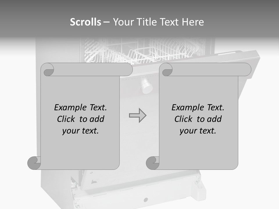 God White Cutlery PowerPoint Template