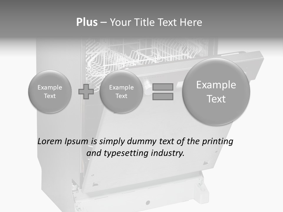 God White Cutlery PowerPoint Template