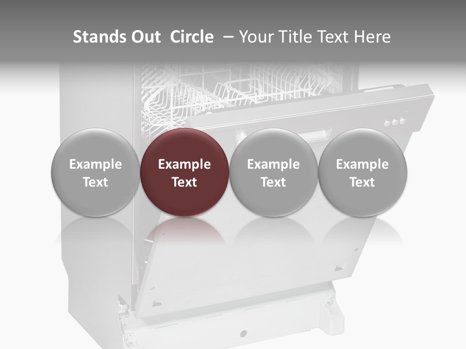 God White Cutlery PowerPoint Template